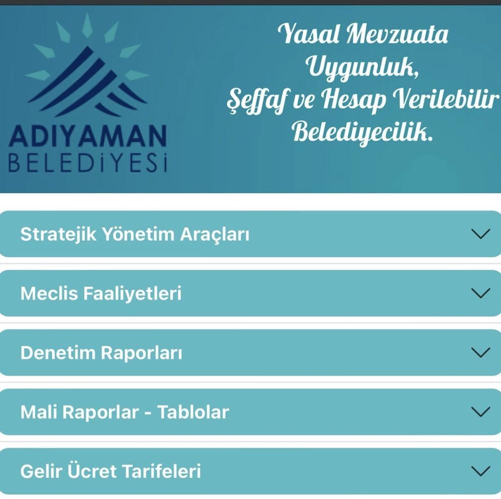 ADIYAMAN BELEDİYESİ’NDEN BİR İLK DAHA