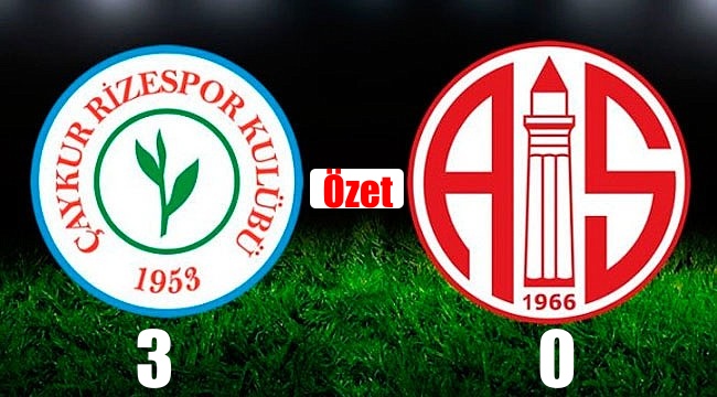 ATMACALAR YÜKSEK UÇUŞA DEVAM EDİYOR: ÇAYKUR RİZESPOR 3-0 BİTEXEN ANTALYASPOR