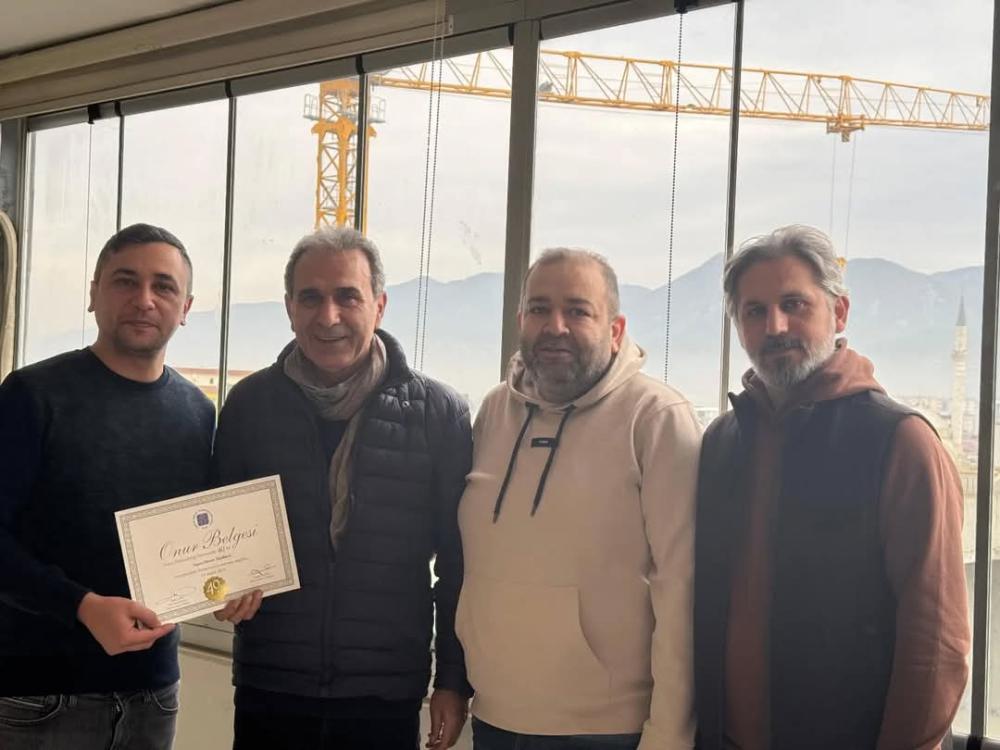 OSMANİYE İNŞAAT MÜHENDİSLERİ ODASI’NDAN 40 YILLIK BAŞARIYA ÖDÜL