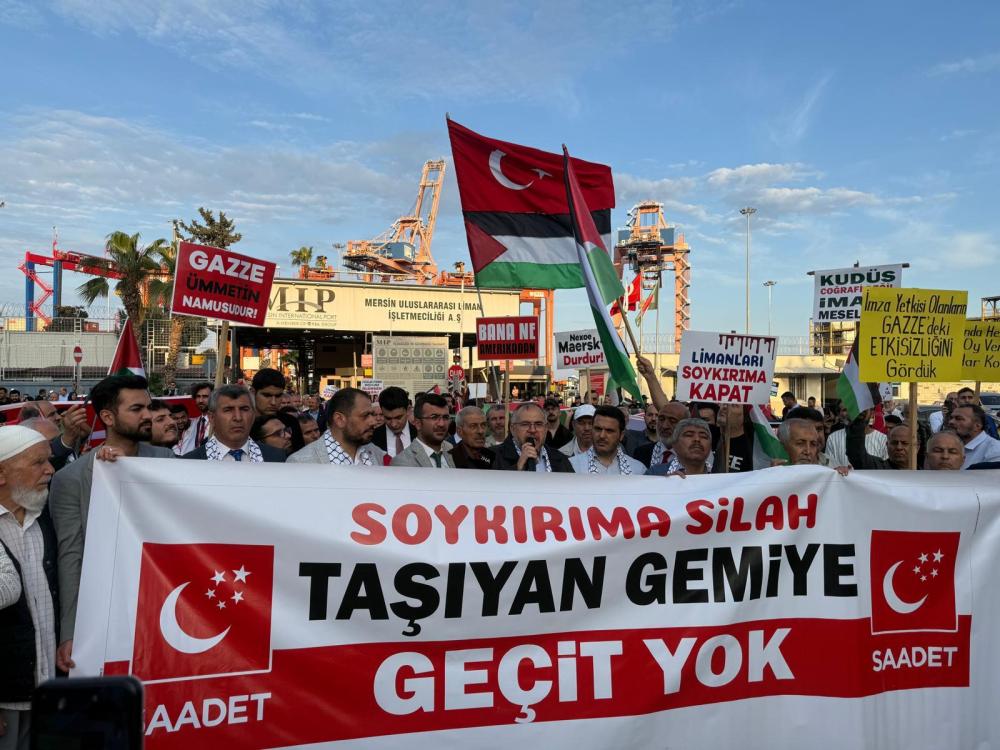 MERSİN'DE FİLİSTİN'E DESTEK YÜRÜYÜŞÜ: 